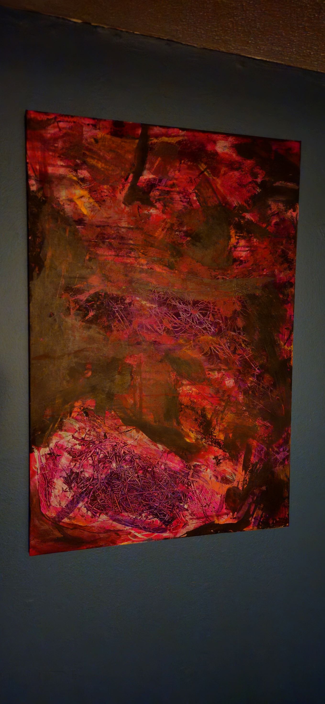 Art "Heretical" by DFB Original Abstract Acrylic Painting on 24x36x0.75in Canvas