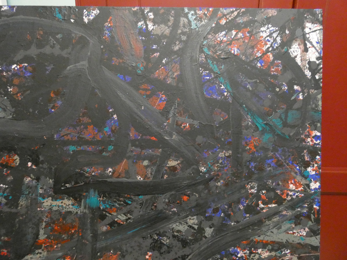 Art "Intrepid Rejection" by DFB Original Abstract Acrylic Painting on 30x40x1.5in Canvas
