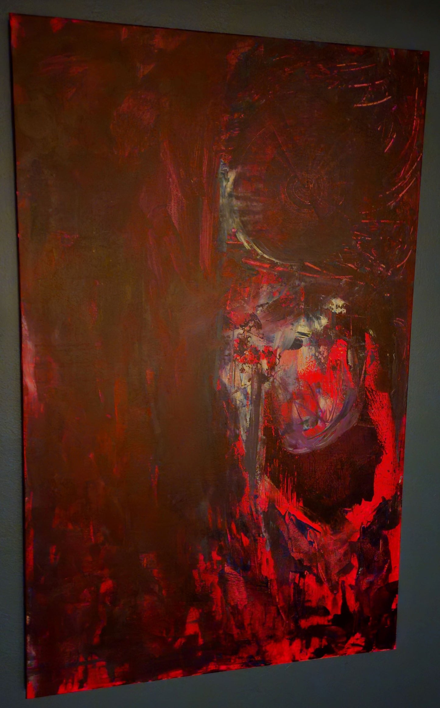 Art "Unforeseen" by DFB Original Abstract Acrylic Painting on 30x48x1.5in Canvas