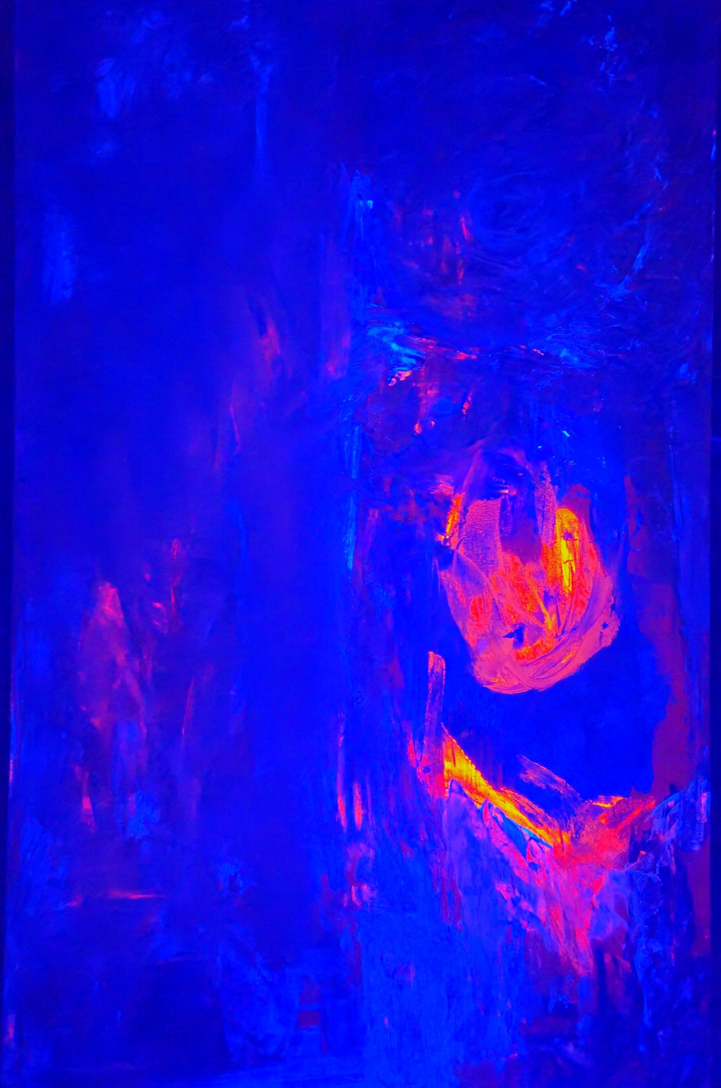 Art "Unforeseen" by DFB Original Abstract Acrylic Painting on 30x48x1.5in Canvas