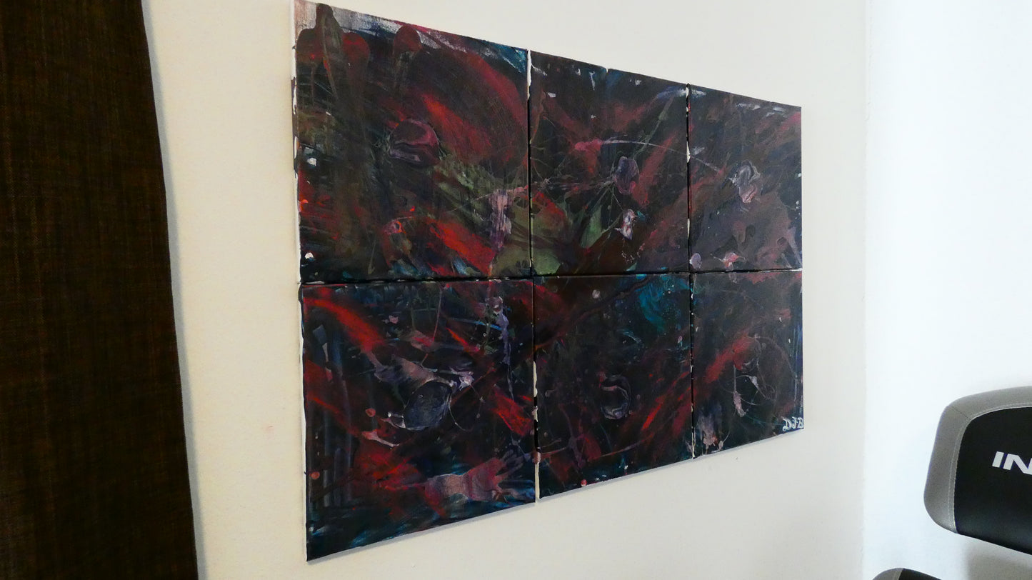 Art "Through My Eyes" by DFB Abstract Acrylic Painting on 36x24in Canvas