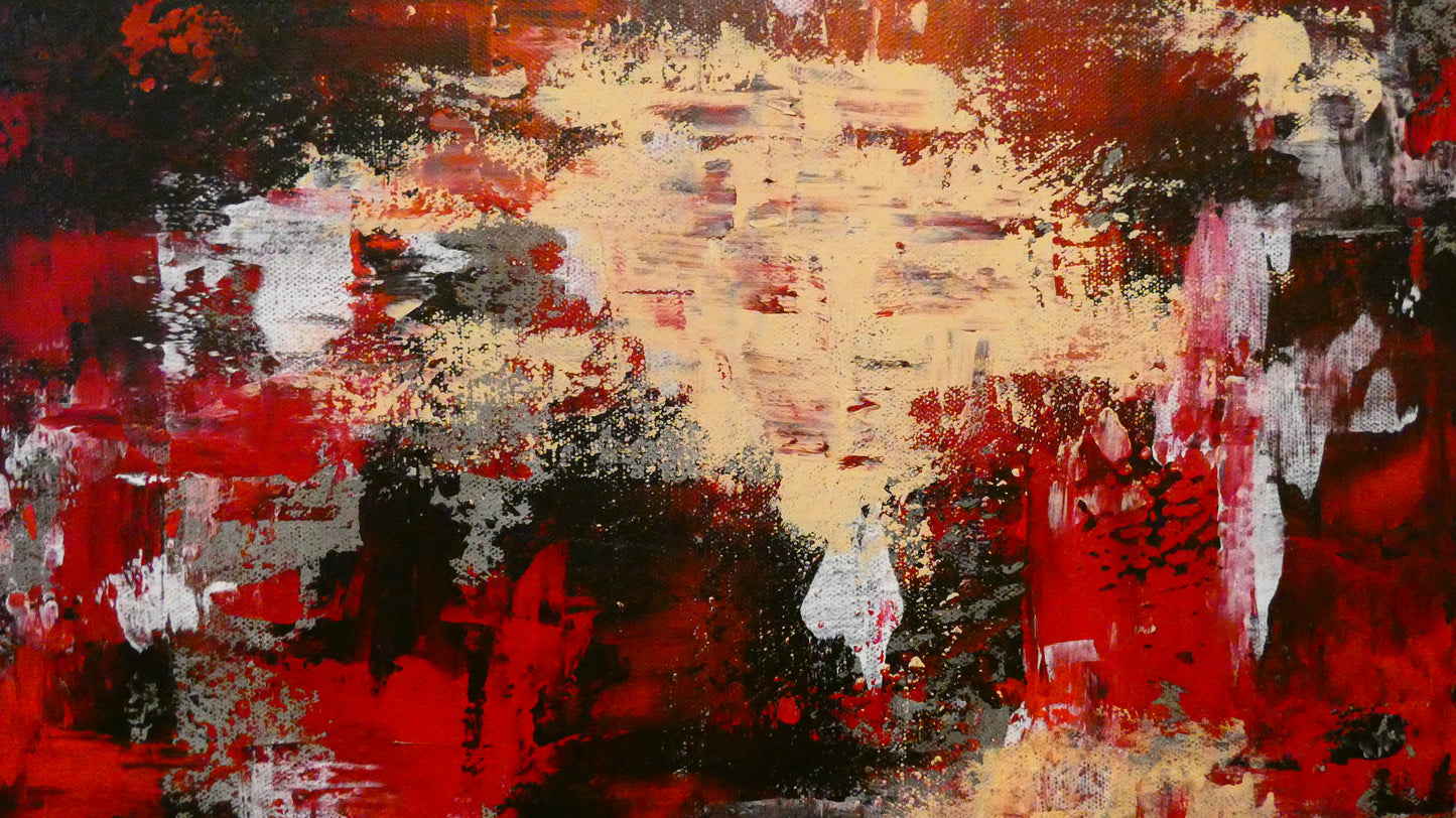 Art "Sanctioned Past" by DFB Abstract Acrylic Painting on 36x24in Canvas