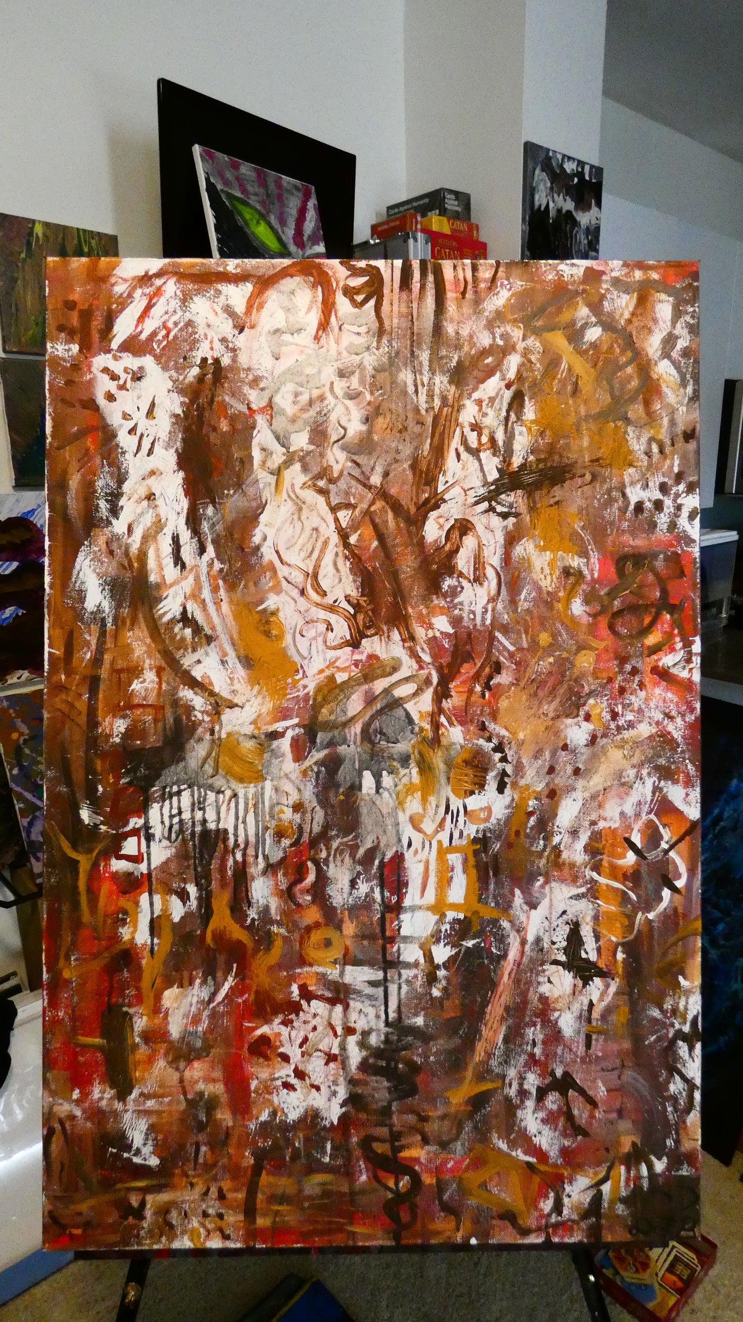 Art "Organized Chaos" by DFB Original Abstract Acrylic Painting on 36x24x1.5in Canvas