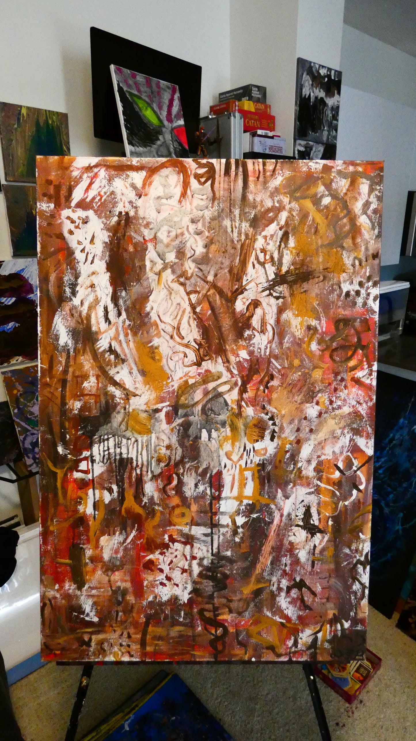 Art "Organized Chaos" by DFB Original Abstract Acrylic Painting on 36x24x1.5in Canvas