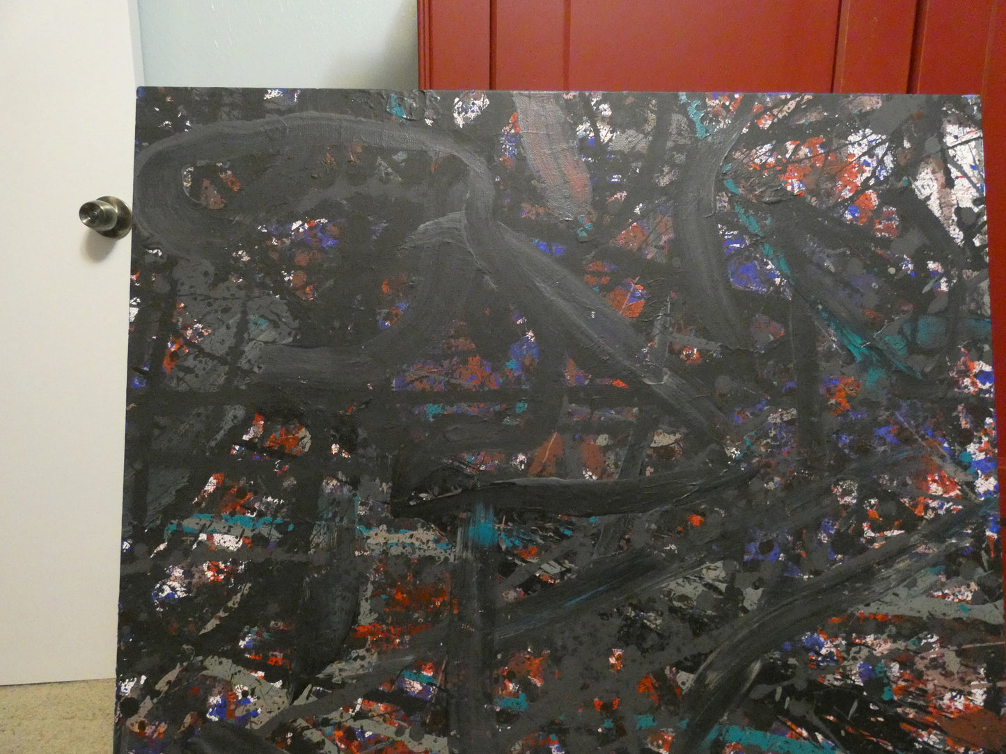 Art "Intrepid Rejection" by DFB Original Abstract Acrylic Painting on 30x40x1.5in Canvas